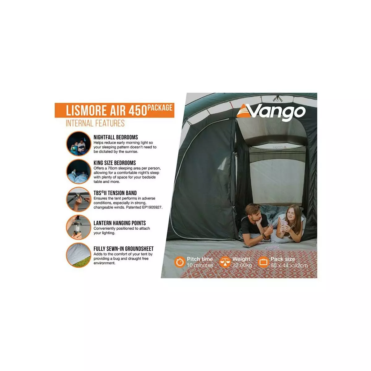 Vango Lismore Air Tunnelzelt, 4-Personen – Bild 6