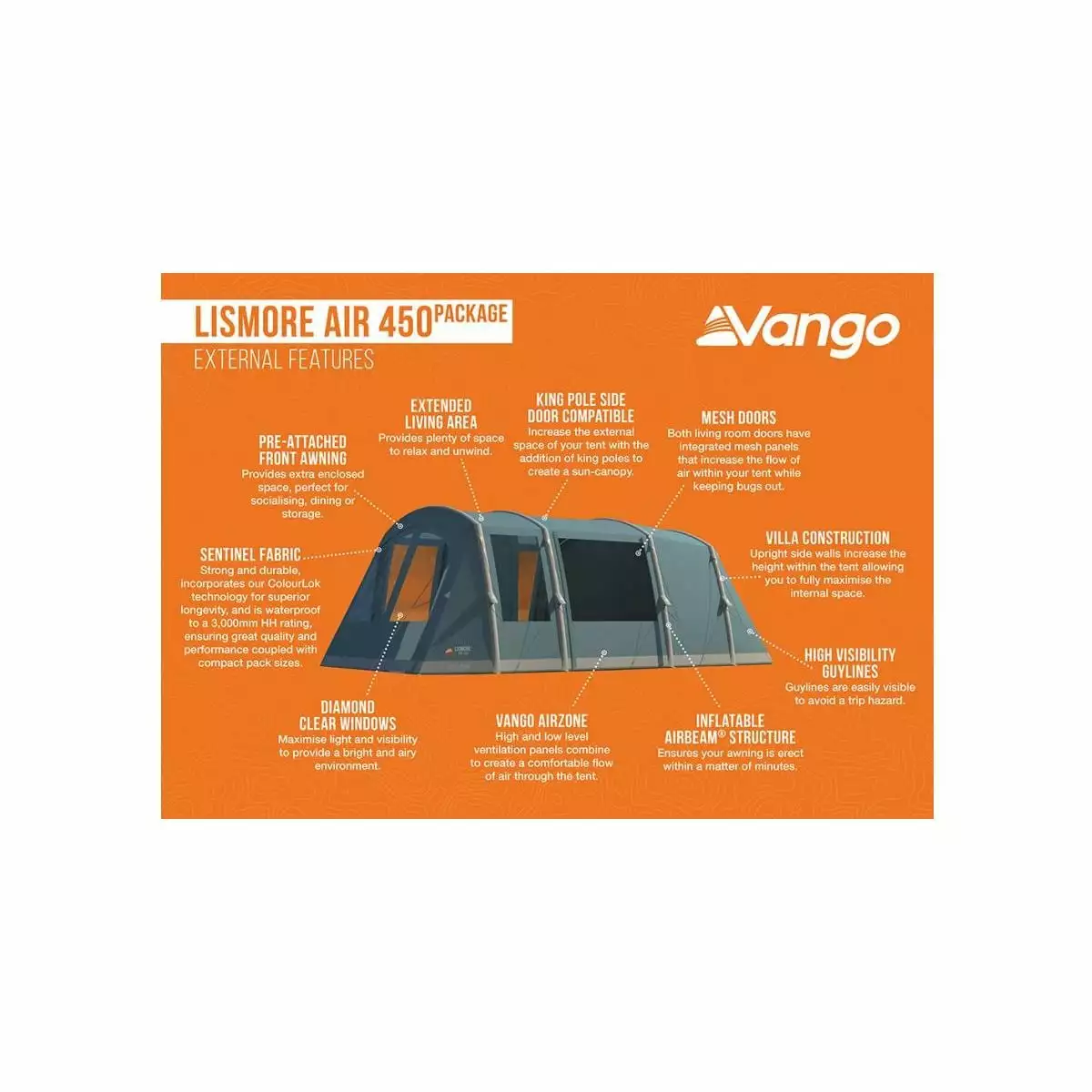 Vango Lismore Air Tunnelzelt, 4-Personen – Bild 7