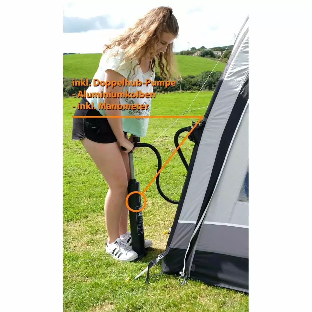 Vango Galli III Low Vorzelt, Cloud Grey, 180-210cm, 250cm – Bild 7