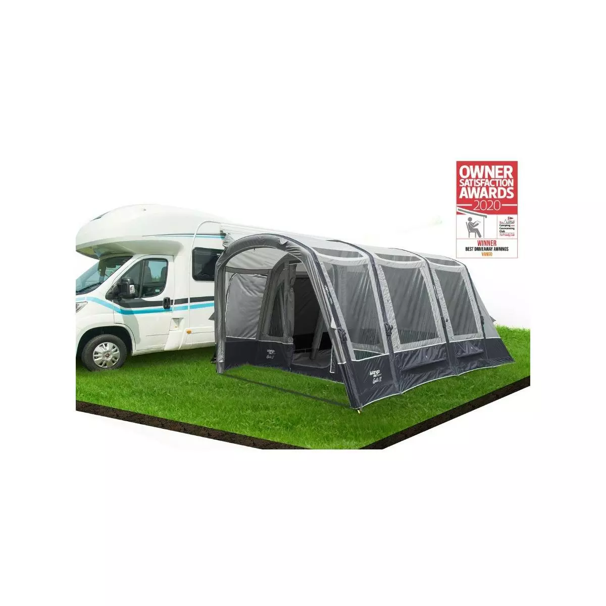 Vango Galli III Air Tall Aufblasbares Busvorzelt, 320x465cm, Grau