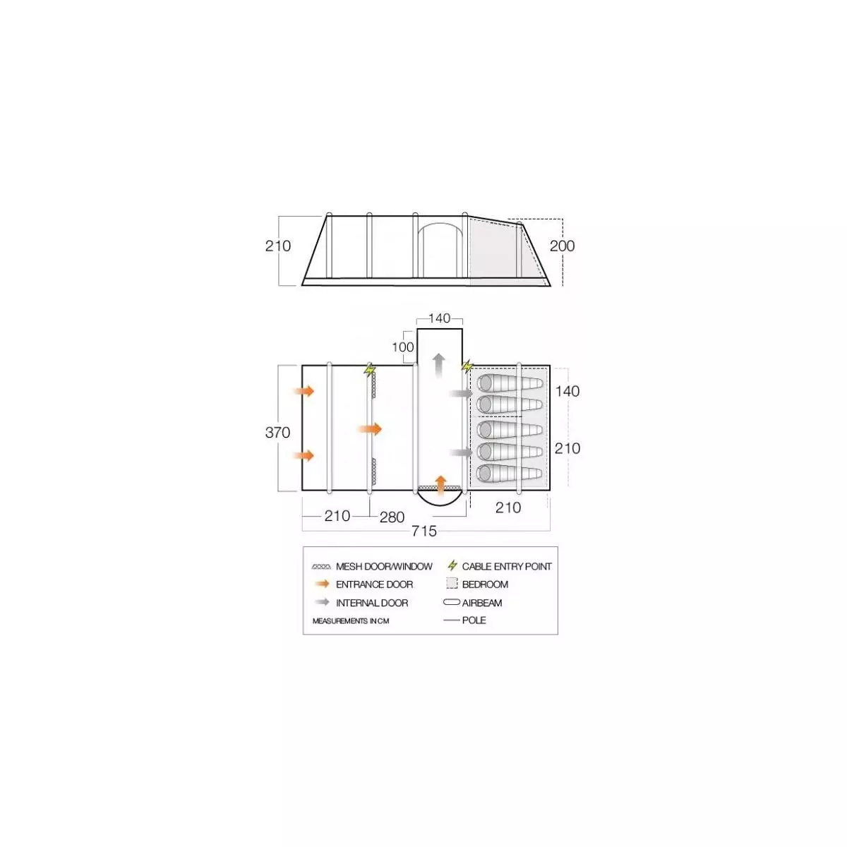 Vango Rome Air XL Tunnelzelt – Bild 13