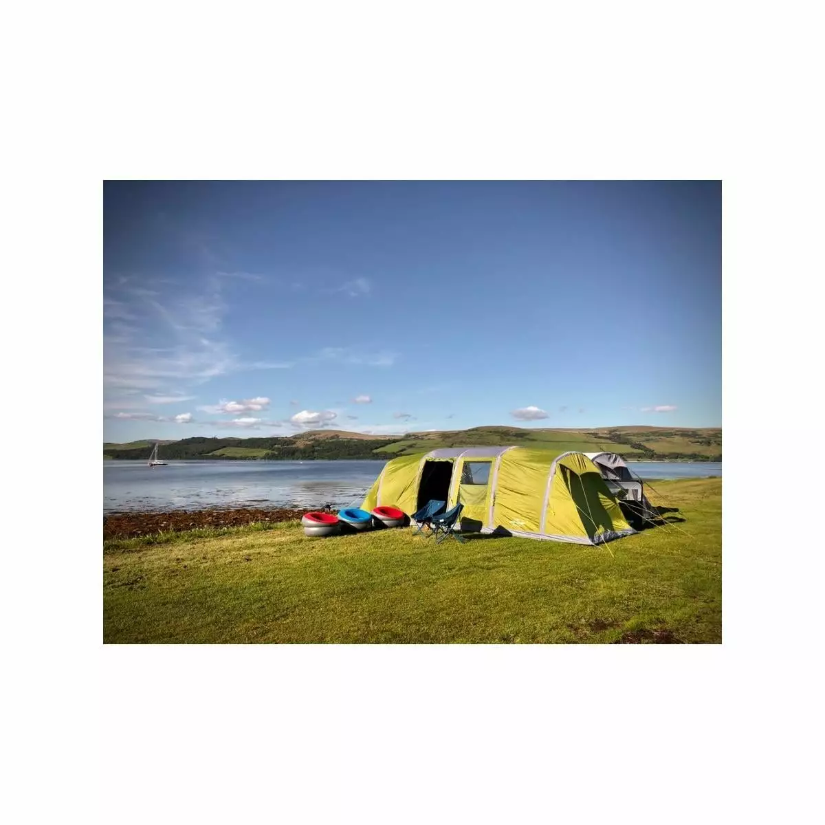 Vango Longleat II Air 800XL Luftzelt, 8-Personen, 265x705cm, Grün – Bild 2